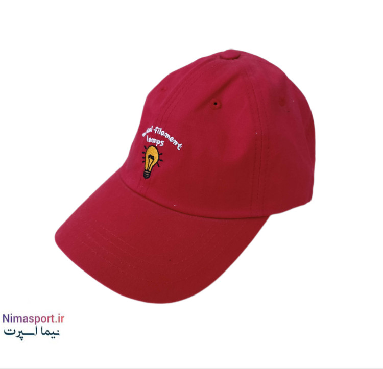 کلاه کتان مینیمال لامپ قرمز