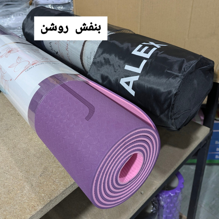 مت یوگا الکس TPE ضخامت 6 میل مدل لوتوس